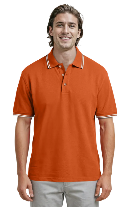 Blue Generation Men's Superblend Tipped Polo-BG7205
