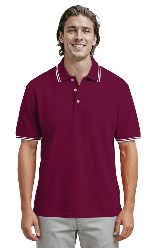 Blue Generation Men's Superblend Tipped Polo-BG7205