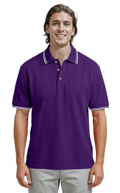 Blue Generation Men's Superblend Tipped Polo-BG7205