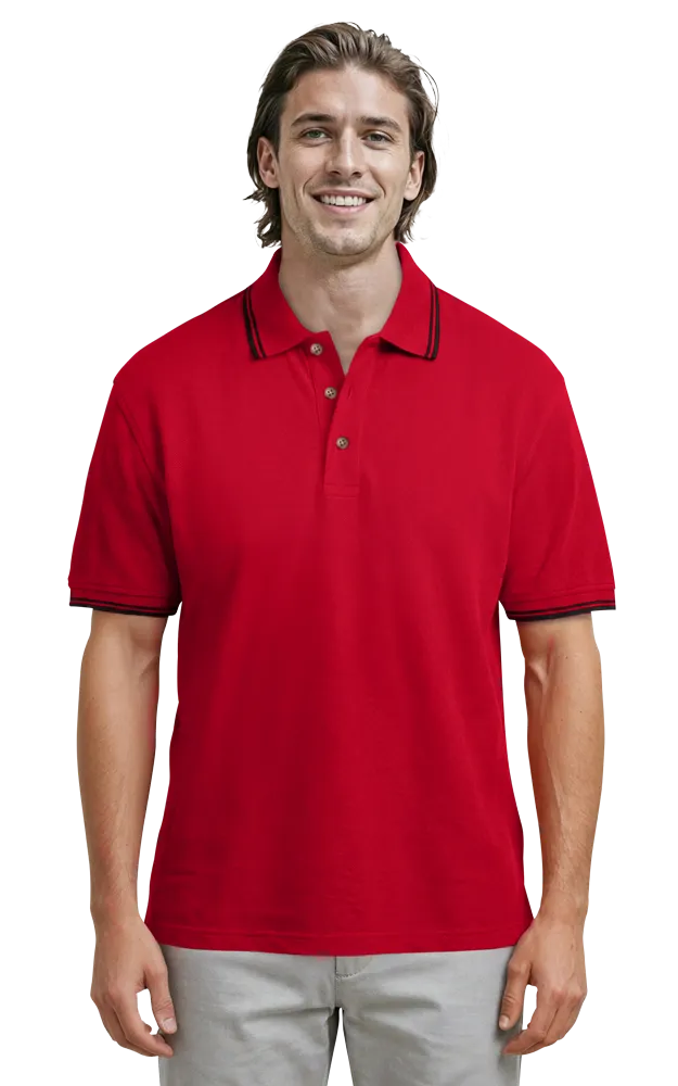 Blue Generation Men's Superblend Tipped Polo-BG7205