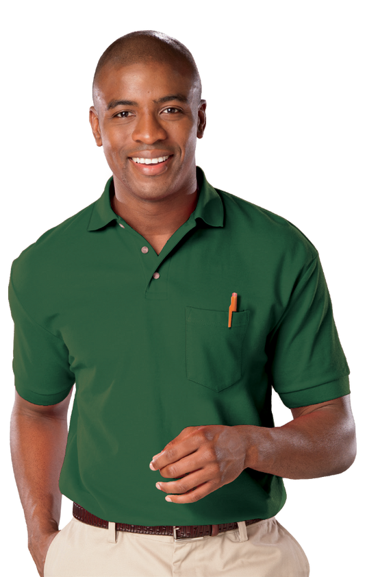 Blue Generation Adult Superblend Short-Sleeve Pocketed Polo-BG7206 -Bunter