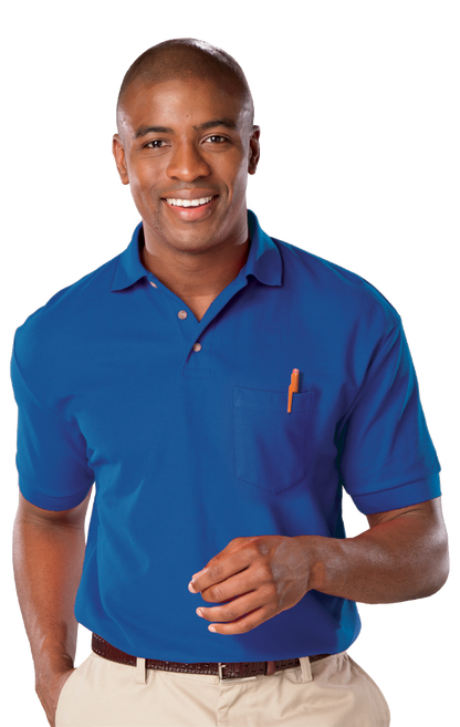 Blue Generation Adult Superblend Pocketed S/S Polo