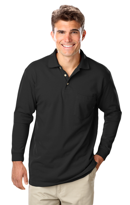 Adult Superblend L/S Pocketed Polo