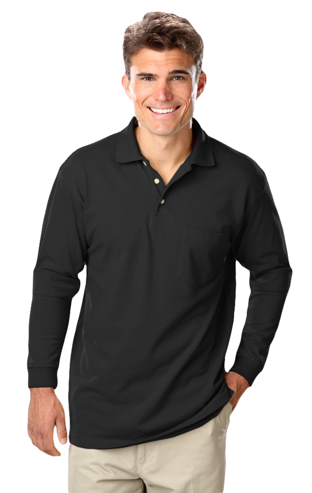Adult Superblend L/S Pocketed Polo