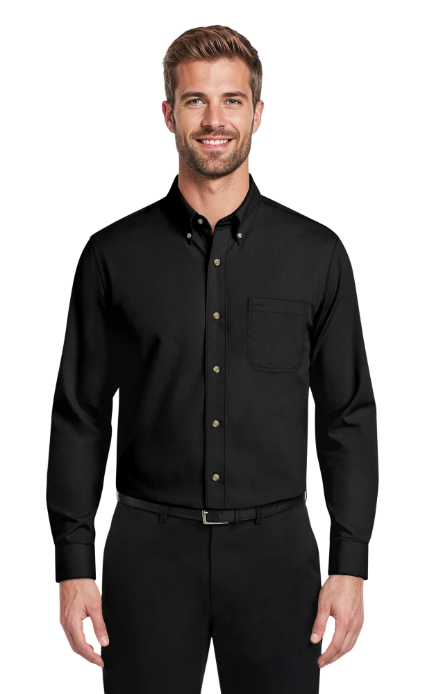 Blue Generation Men's Scotchgard Twill L/S Shirt-BG7217