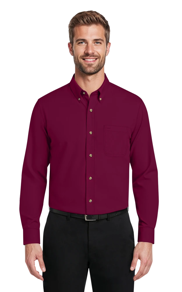 Blue Generation Men's Scotchgard Twill L/S Shirt-BG7217