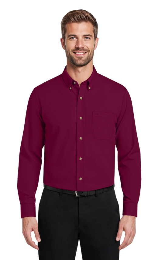 Blue Generation Men's Scotchgard Twill L/S Shirt-BG7217