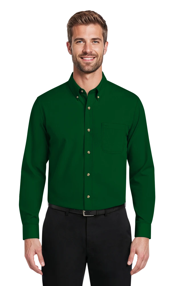 Blue Generation Men's Scotchgard Twill L/S Shirt-BG7217