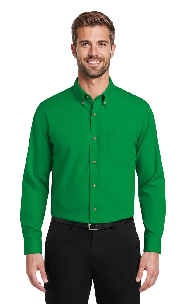 Blue Generation Men's Scotchgard Twill L/S Shirt-BG7217