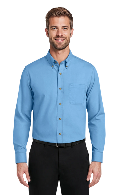 Blue Generation Men's Scotchgard Twill L/S Shirt-BG7217
