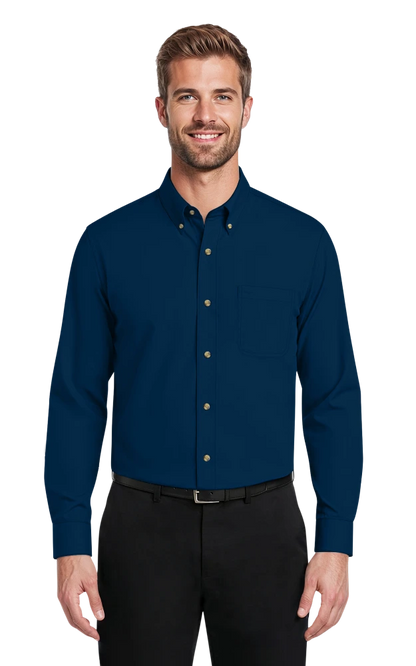 Blue Generation Men's Scotchgard Twill L/S Shirt-BG7217