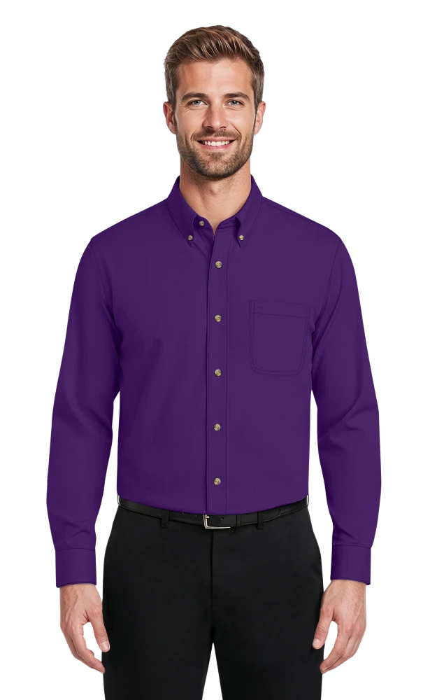 Blue Generation Men's Scotchgard Twill L/S Shirt-BG7217