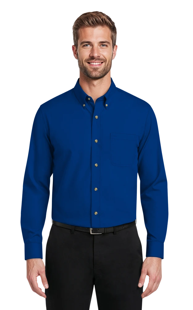 Blue Generation Men's Scotchgard Twill L/S Shirt-BG7217