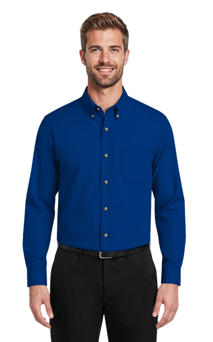 Blue Generation Men's Scotchgard Twill L/S Shirt-BG7217