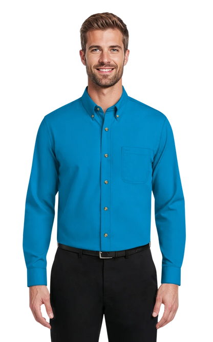 Blue Generation Men's Scotchgard Twill L/S Shirt-BG7217