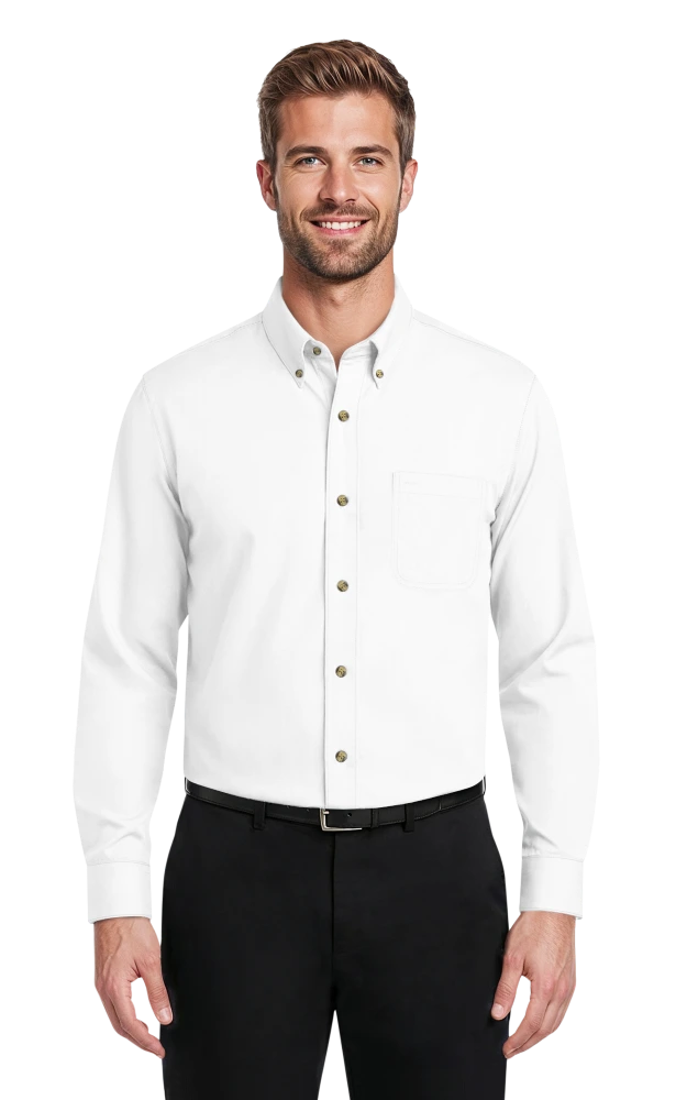 Blue Generation Men's Scotchgard Twill L/S Shirt-BG7217