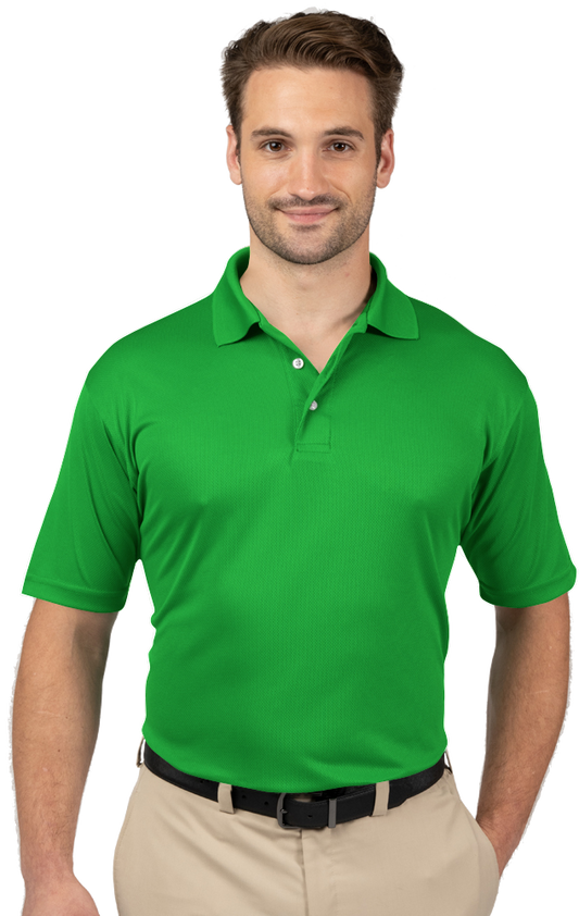 Blue Generation Men's Wicking Short-Sleeve Polo-BG7219 -Kelly