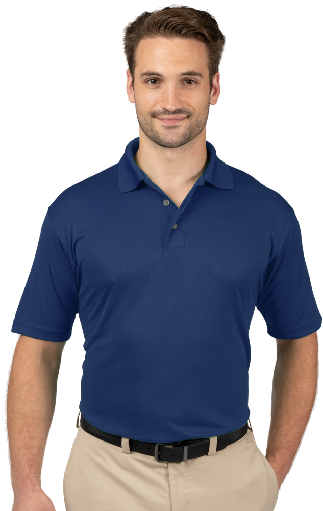 Blue Generation Men's Wicking Short-Sleeve Polo-BG7219