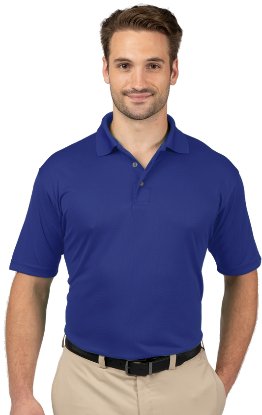 Blue Generation Men's Wicking Short-Sleeve Polo-BG7219 -Royal