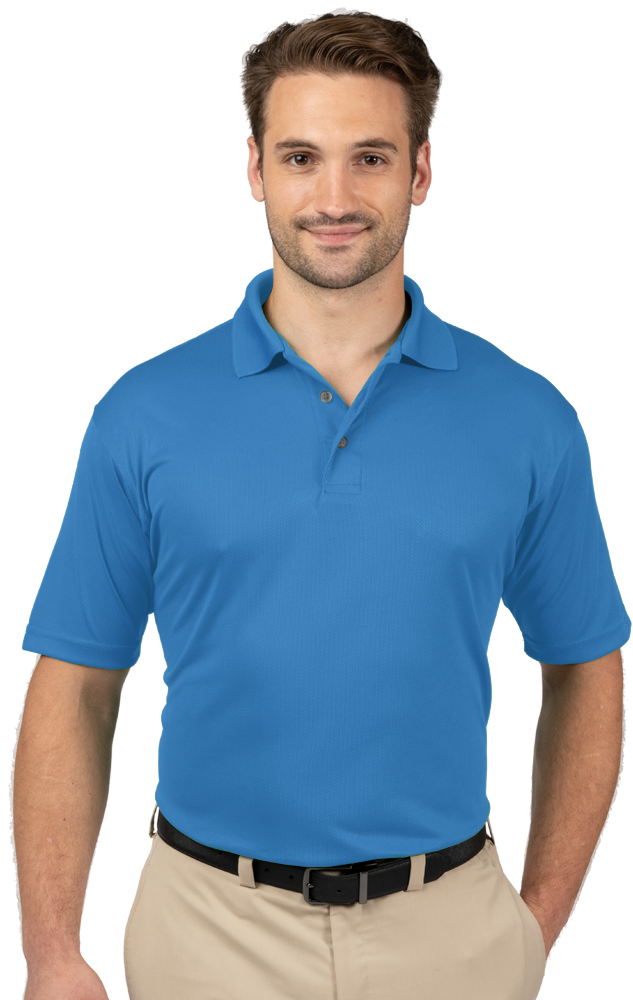 Blue Generation Men's Wicking Short-Sleeve Polo-BG7219