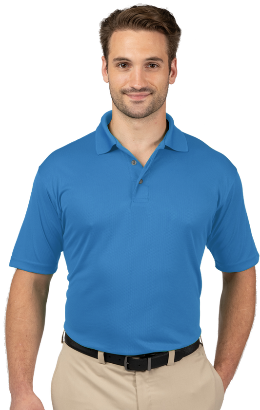 Blue Generation Men's Wicking Short-Sleeve Polo-BG7219 -Turquoise