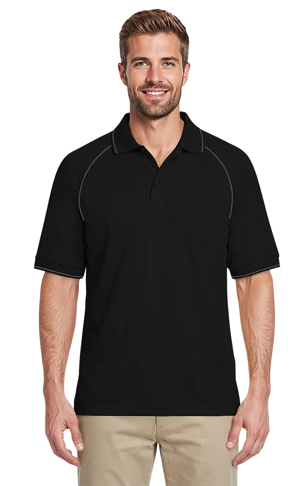 Blue Generation Men's Wicking Contrast Piping Polo-BG7220