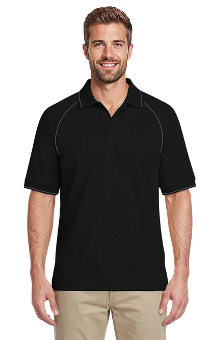 Blue Generation Men's Wicking Contrast Piping Polo-BG7220