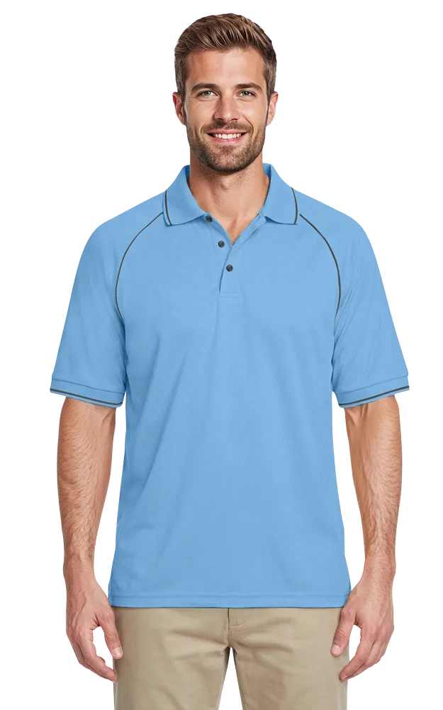 Blue Generation Men's Wicking Contrast Piping Polo-BG7220