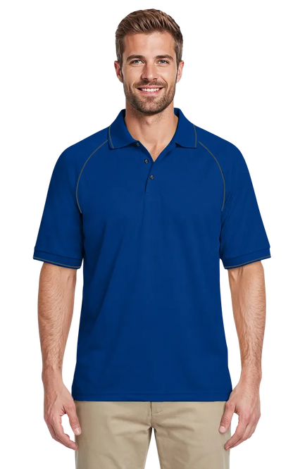 Blue Generation Men's Wicking Contrast Piping Polo-BG7220