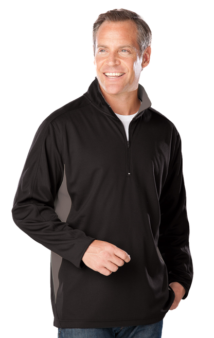 Blue Generation Men's Wicking L/S Zip Pullover