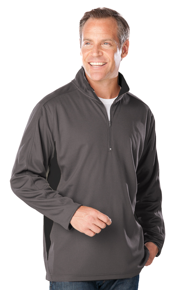 Blue Generation Men's Wicking L/S Zip Pullover