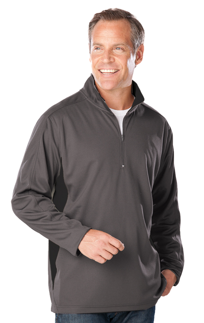 Blue Generation Men's Wicking L/S Zip Pullover