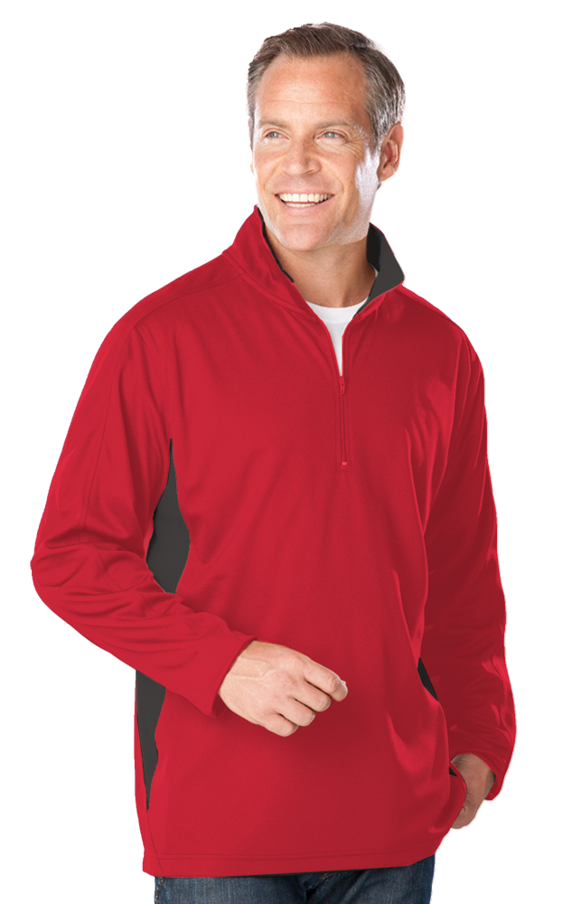 Blue Generation Men's Wicking L/S Zip Pullover