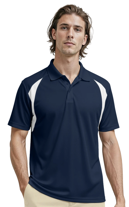 Blue Generation Men's Wicking Raglan Sleeve Polo-BG7223