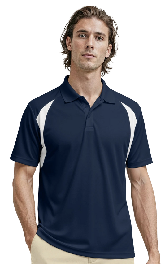 Blue Generation Men's Wicking Raglan Sleeve Polo-BG7223