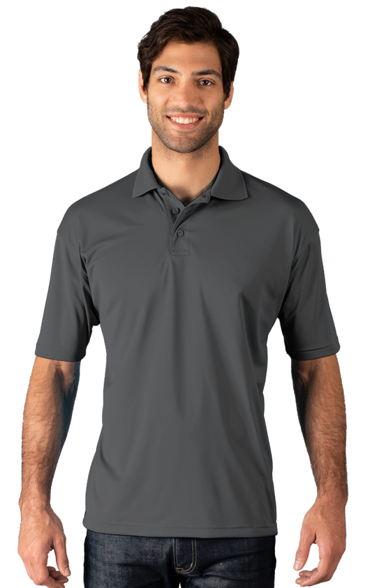 Blue Generation Men's Snag Resistant Wicking Short-Sleeve Polo-BG7224 -Graphite