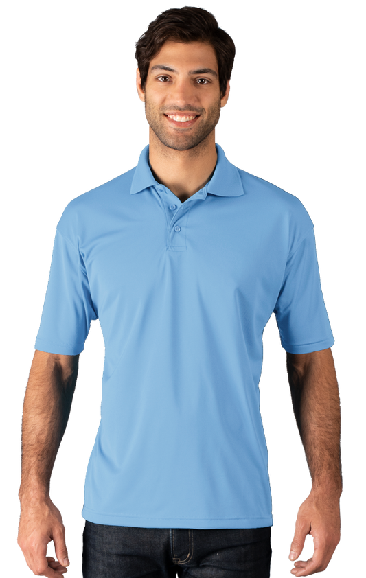 Blue Generation Men's Snag Resistant Wicking Short-Sleeve Polo-BG7224 -Light Blue
