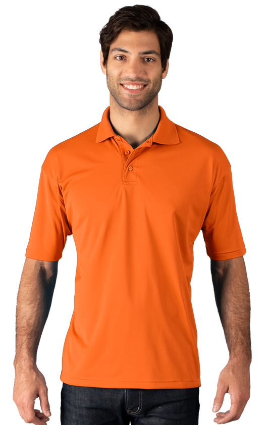 Blue Generation Men's Snag Resistant Wicking Short-Sleeve Polo-BG7224 -Orange