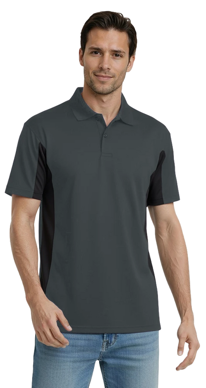 Blue Generation Men's Snag Resist Colorblock Polo-BG7226