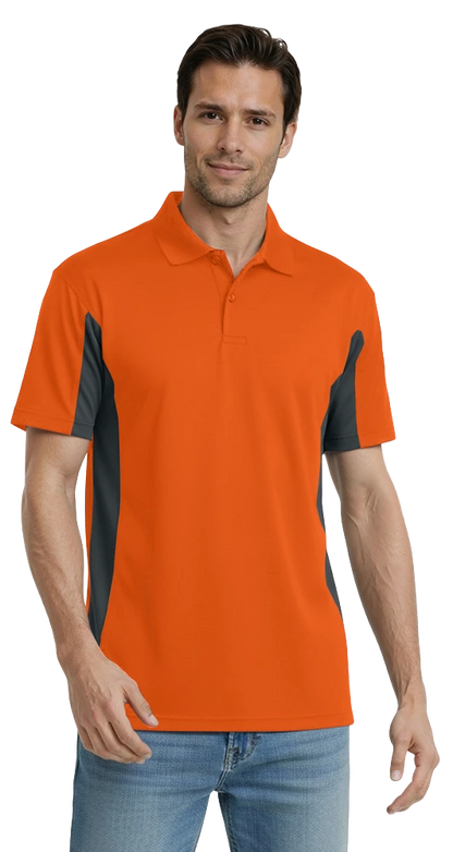 Blue Generation Men's Snag Resist Colorblock Polo-BG7226