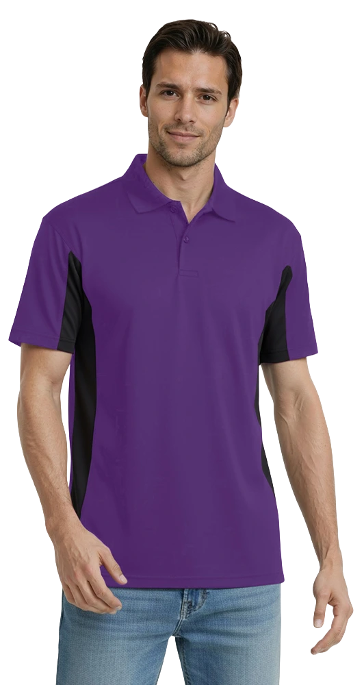 Blue Generation Men's Snag Resist Colorblock Polo-BG7226