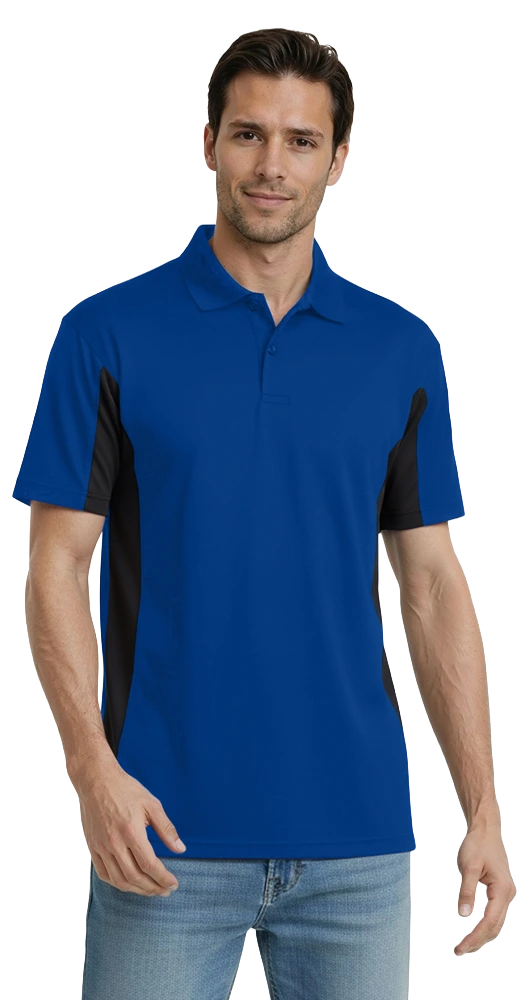 Blue Generation Men's Snag Resist Colorblock Polo-BG7226