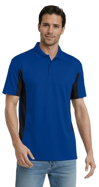 Blue Generation Men's Snag Resist Colorblock Polo-BG7226