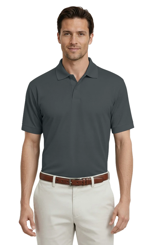 Blue Generation Adult Tonal Stripe Wicking Polo-BG7227 -Graphite