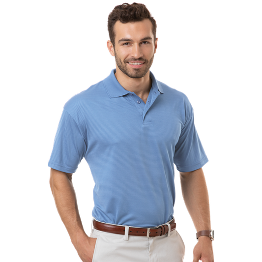 Blue Generation Adult Tonal Stripe Wicking Polo-BG7227C (Clearance) 4X, 5X 6X