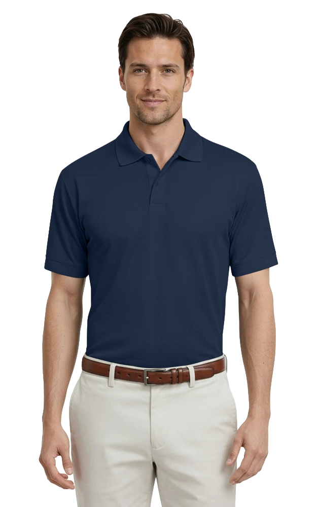 Blue Generation Adult Tonal Stripe Wicking Polo-BG7227