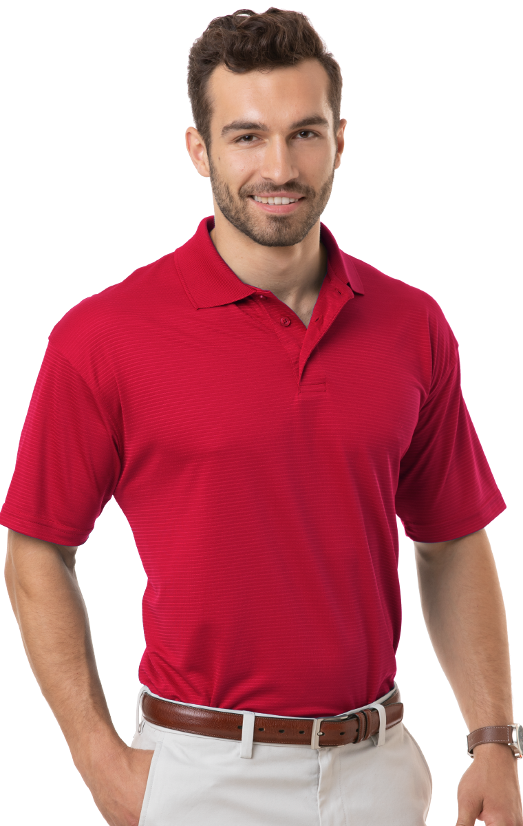 Blue Generation Adult Tonal Stripe Wicking Polo - 3XL to 6XL Sale/Closeout