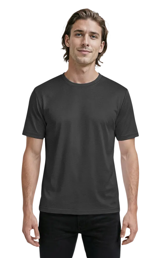Blue Generation Men's Heathered Crew Neck Tee-BG7228
