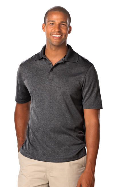 Blue Generation Men's Heathered Polo-BG7229 -Turquoise