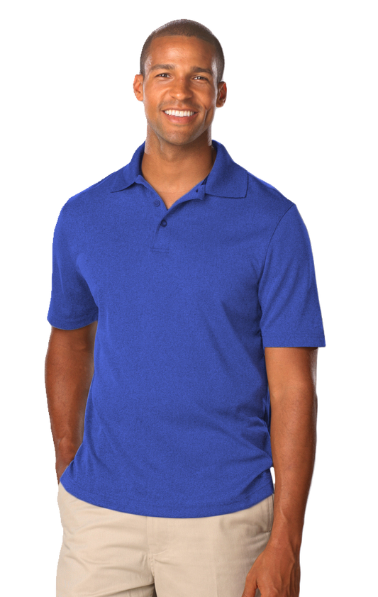 Blue Generation Men's Heathered Polo-BG7229 -Royal